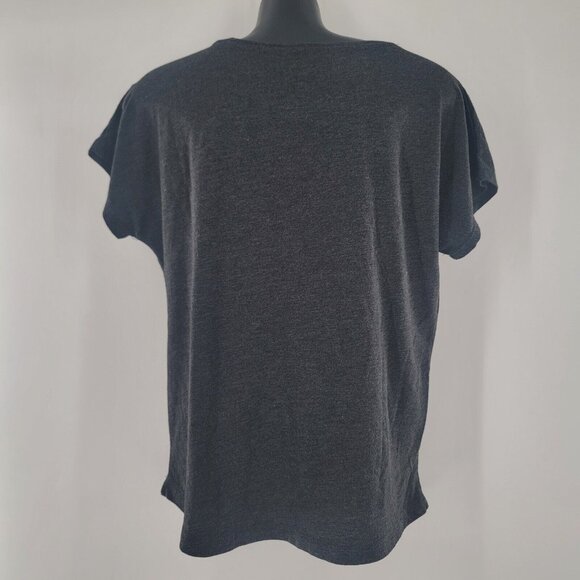 Disney Womens Small Gray Mickey Mouse Sequins Parks Short Sleeve Top Oversized - Picture 3 of 4